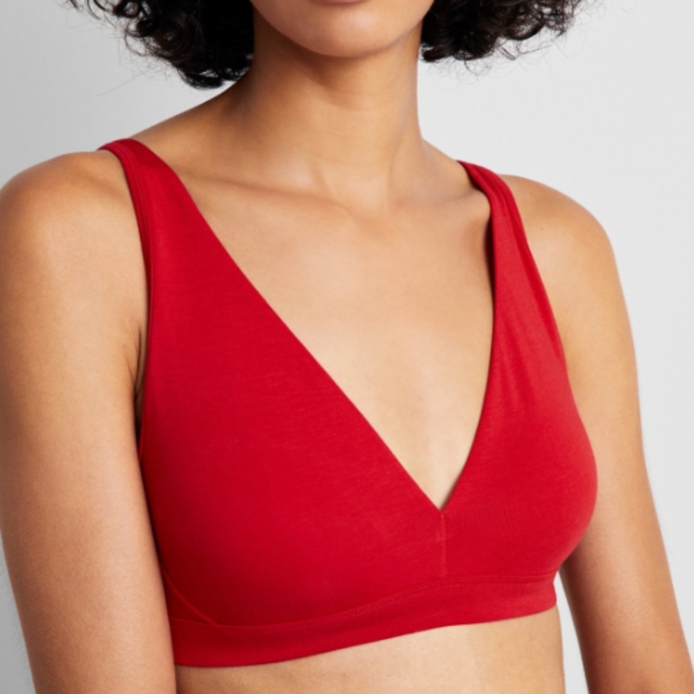 State of Day Women's Cotton Blend Bralette, Tango Red Size XS NWT